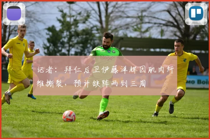 记者：拜仁后卫伊藤洋辉因肌肉纤维撕裂，预计缺阵两到三周